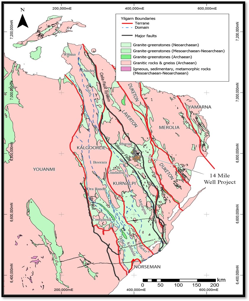 Geologicial Setting - Eastern Goldfields Superterrane Map
